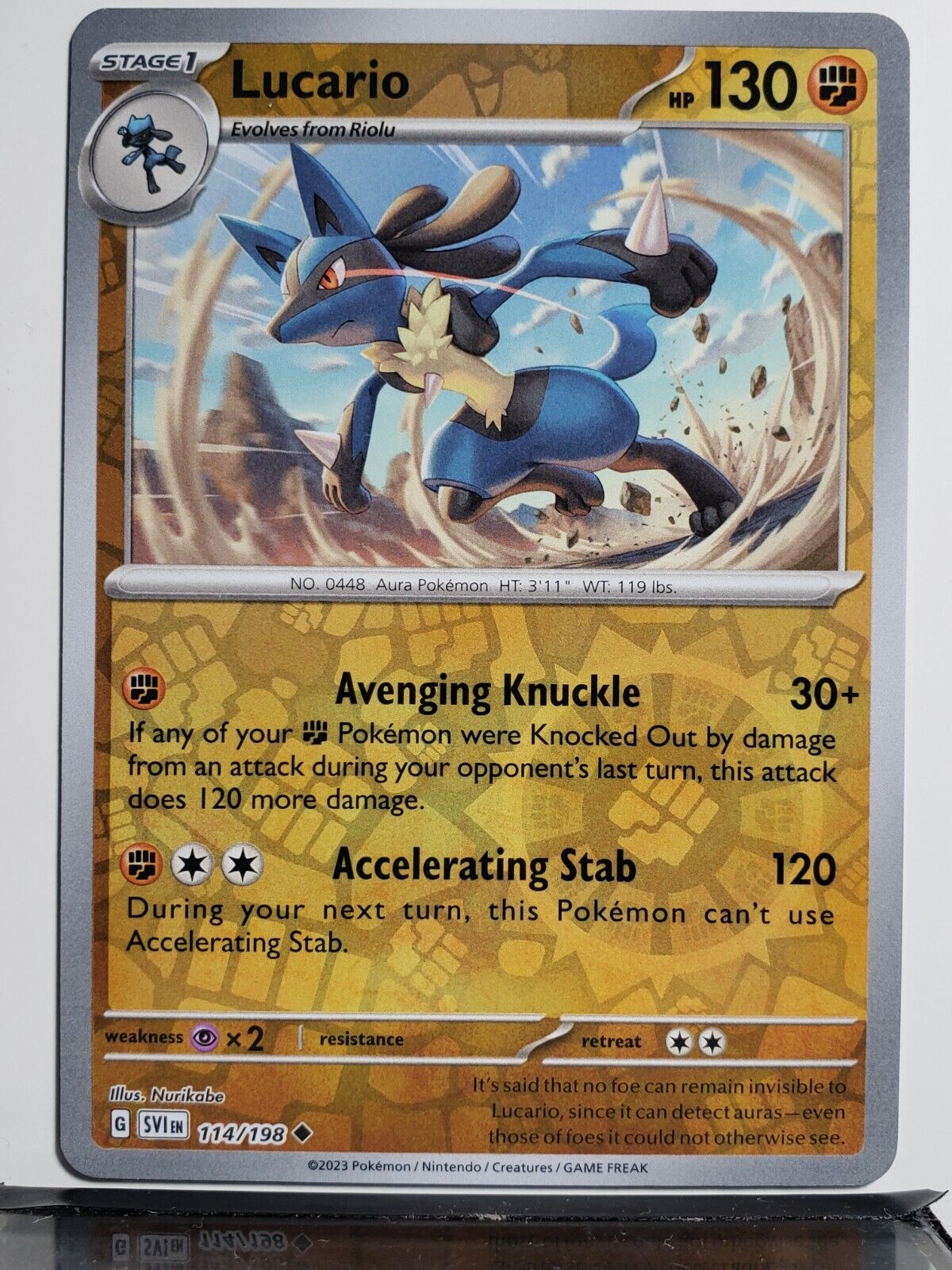 Lucario - 114/198 Scarlet & Violet Uncommon Pokemon - NM/MINT – The  PokéTrade Emporium