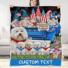Coton De Tulear Dog Blanket Personalized Throw Woven Fleece Sherpa Designs Nwt