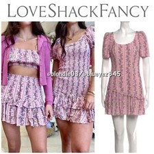 LoveShackFancy blushing pink floral dress XS