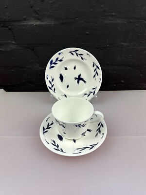 Royal Crown Derby unvollendet Imari Leigh Tee Trio Tasse Untertasse Teller Set