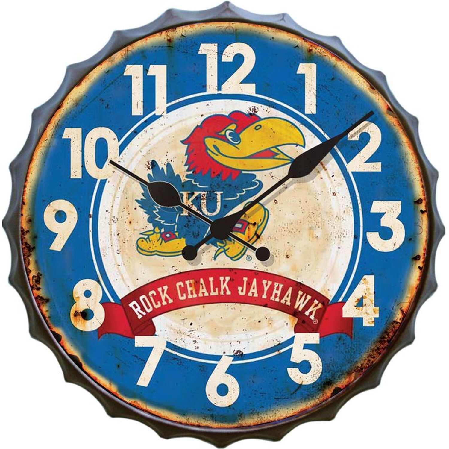 Hanna S Handiworks Kansas Bottle Cap Clock 804704820984 EBay