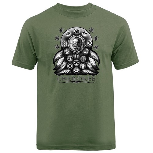 Camiseta Cherokee Indio Nativo Americano Guerrero Atrapasueños - Imagen 11 de 17