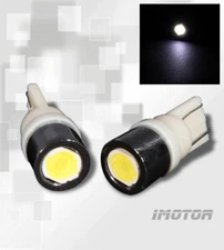 2x White 168/194/2825/T10 LED Rear License Plate Light/City Light/Side Marker