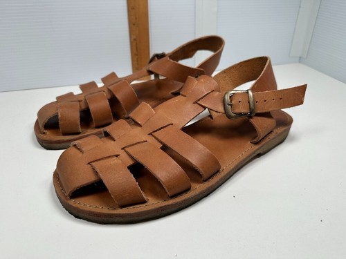 Duckfeet Ringkobing Brown Leather Fisherman Sandals Mens Size EU 45 | US 12