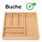 Besteckkasten 60 cm Buchenholz ORGA-BOX® III Schubladeneinsatz u.a. für Nobilia