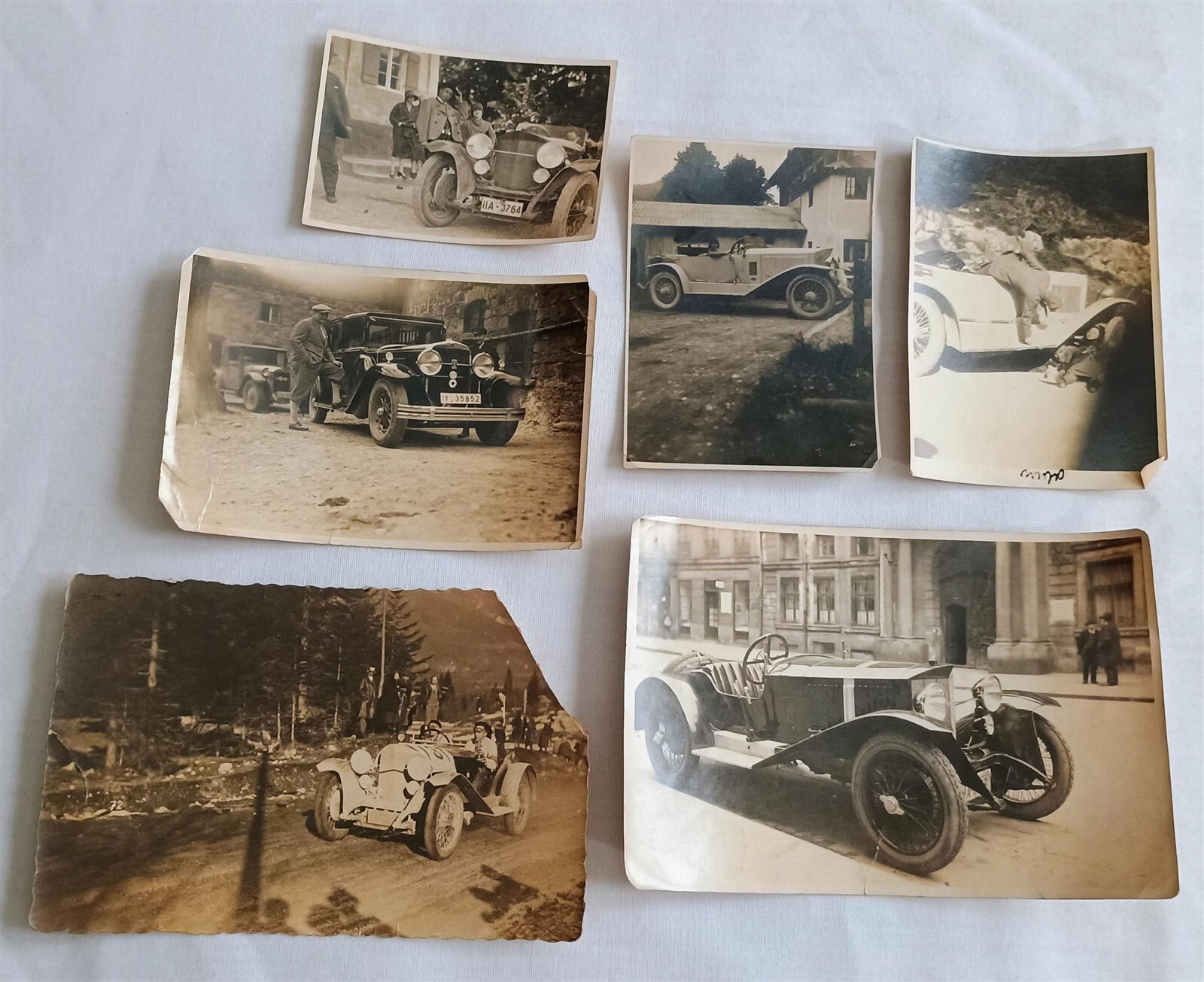 Vintage Black & White Photo Lot Antique Car Snapshot & RPPC Postcard