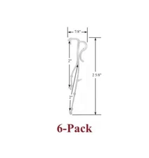 2" Double Slat VALANCE CLIP for Horizontal WOOD or ALUMINUM Venetian BLINDS 6-Pk