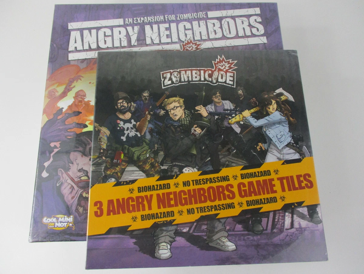 Zombicide ANGRY NEIGHBORS EXPANSION & GAME TILES C-Mon SEALED NEW!!