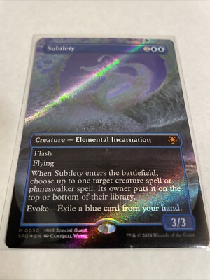 MTG 緻密　Subtlety テクスチャー foil テクスチャーFOIL】【英】緻密/Subtlety[青MR]【SPG-MH3