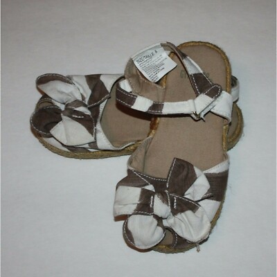 Gymboree Zebra Safari Girl's Stripe Espadrille Sandals Shoes in Child size 8