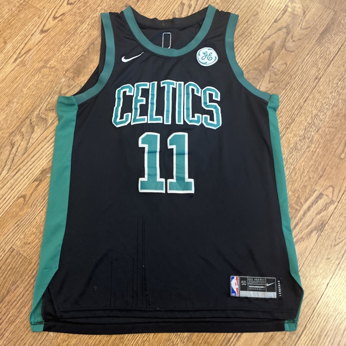 NWT Nike Mens Black Boston Celtics Kyrie Irving 11 Basketball NBA Jersey  Size 50