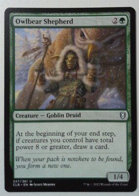 Owlbear Shepherd *Uncommon* Magic MtG x1 CLB Baldur's Gate