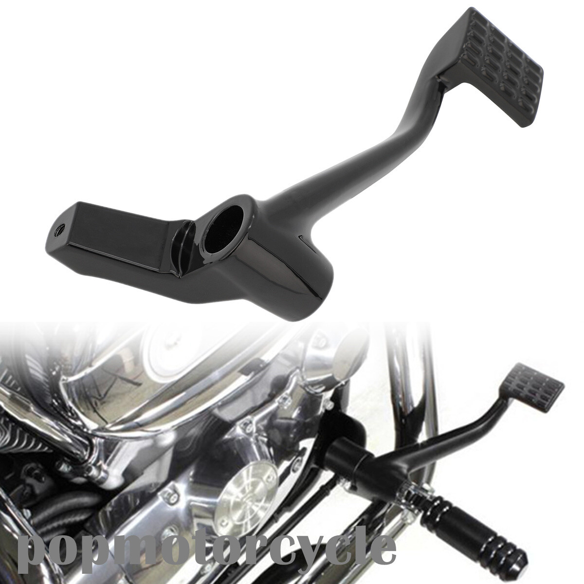 Black Aluminum Forward Controls Rear Foot Brake Lever For Harley Sportster 883/1200 (2004-2022)