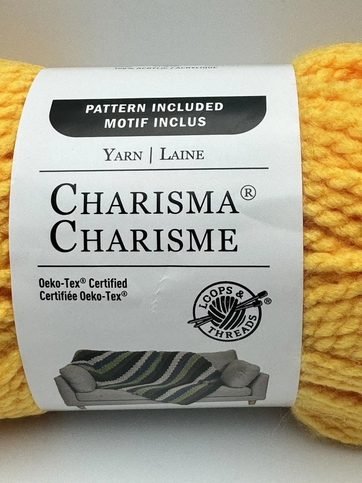 Charisma Loops & Threads YELLOW Yarn Acrylic Lot 99075 3.5 oz 109 yds #5 Bulky - Image 3 of 4