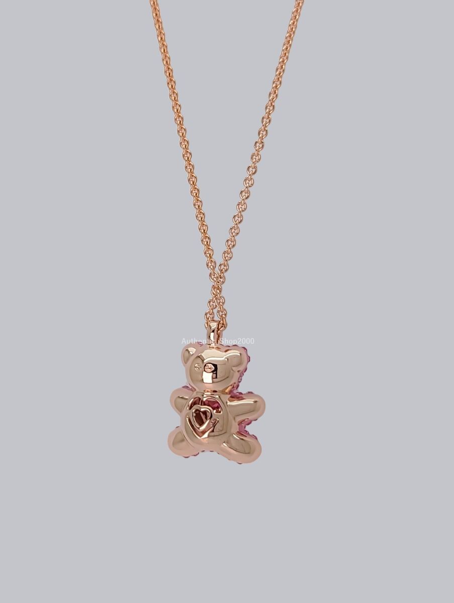 NEW Authentic SWAROVSKI RG Pink Heart Teddy Bear Pendant NEW Authentic SWAROVSKI RG Pink Heart Teddy Bear Pendant