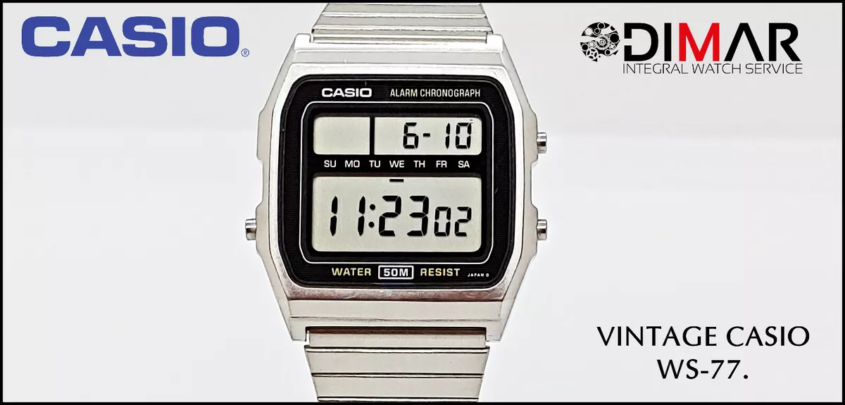 VINTAGE CASIO WS 77. QW.448.JAPAN. WR.50. 1984 YEAR