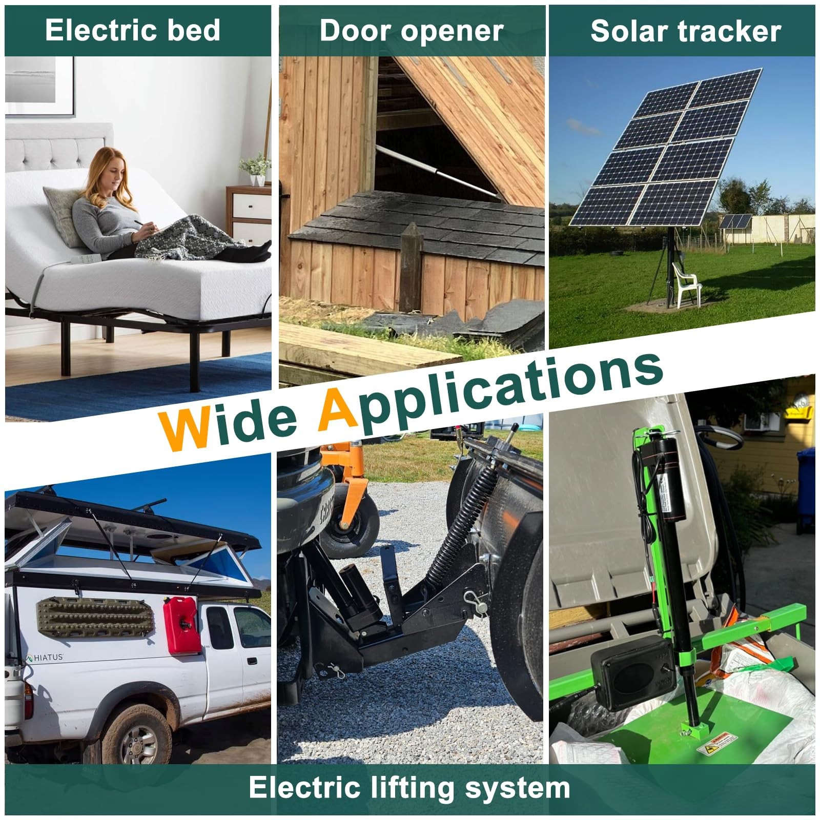 12 Inch Stroke Linear Actuator 12V Heavy Duty 440lbs/2000N IP65 Waterproof El...