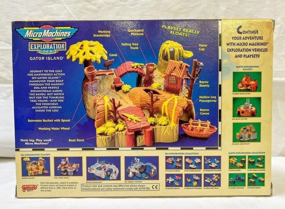 VINTAGE 1997 Micro Machines Exploration Sea Gator Island Playset NIB SEALED - Image 2 of 4