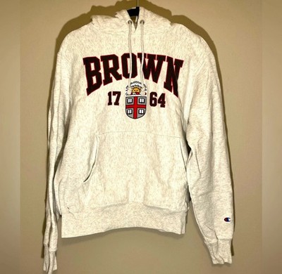 Champion Reverse Weave Brown University 1764 Ivy Hoodie Gray Adult Small (D)