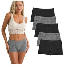 Women's Boyshort Panties Seamless Nylon Underwear Stretch Boxer Medium B004