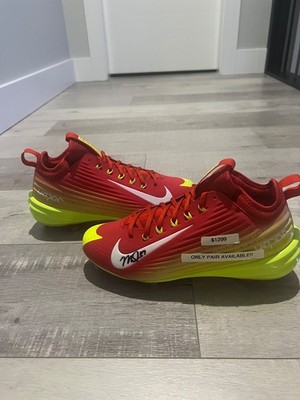  Mike Trout Autographed Nike Lunar Vapor Trout Cleats ANGELS 2014 MVP Season 