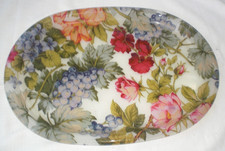 Tablett VINTAGE Stylisch NEU Servierschale Floral Natürlich Obstschale 50x36 cm