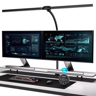 Desk Lamp with Clamp, 31.5'' Desk Lamp for Home Office, 24W Gesture Sensing Co...