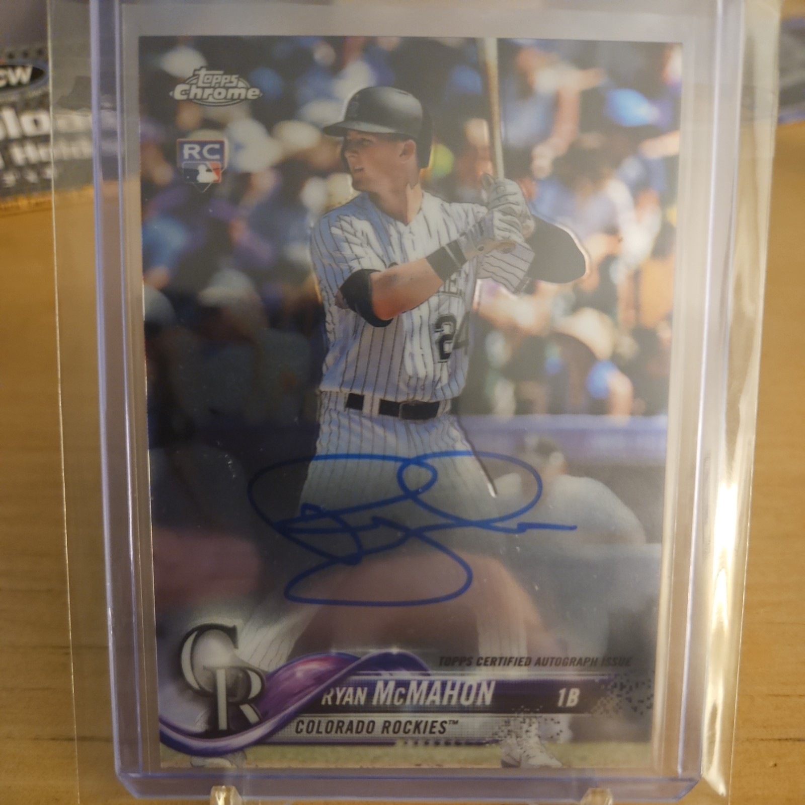 2018 Topps Chrome Ryan McMahon Rookie Auto RA-RM Yankees RC