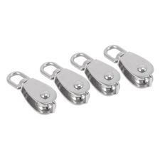 4PCS Single Pulley  M15 Stainless Steel Small Pulley Roller For Rope Cord9501