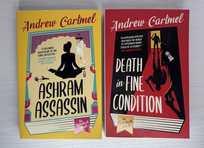 Ashram Assassin AND Death In Fine Condition By Andrew Cartmel  PB Sleuth 1 & 2