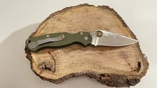 Spyderco Folding Knife Golden.Colorado U.S.A.Earth CPM S30V Olive Handle Plain