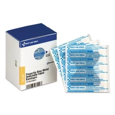 First Aid Only FAE3040 1.75 in. x 2 in. Fingertip Bandages - Blue (20 Box) New