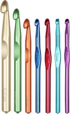 Large Aluminum Crochet Hooks Set 6,5mm 7mm, 8mm, 9mm,10mm, 12mm, 15mm, Big Stand