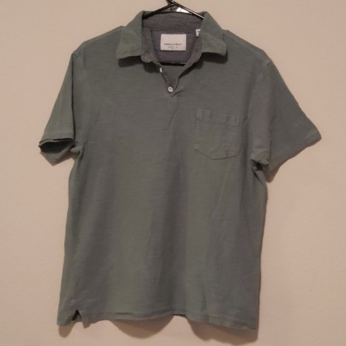 Men's Paper Denim & Cloth Green Short Sleeve Collared Button Pocket Shir…