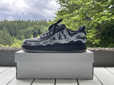 Nike Air Force 1 Halloween  Black Skeleton  (2019) 47,5 | US 13 TOP CONDITION 