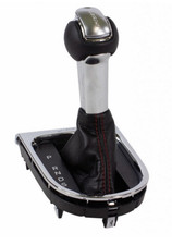Oem New 15-17 Ford Mustang Gear Change Shifter Knob Black Leather Red Stitching