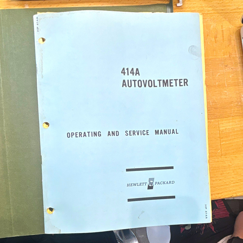Hewlett-Packard 414A Autovoltmeter Operating & Service Manual