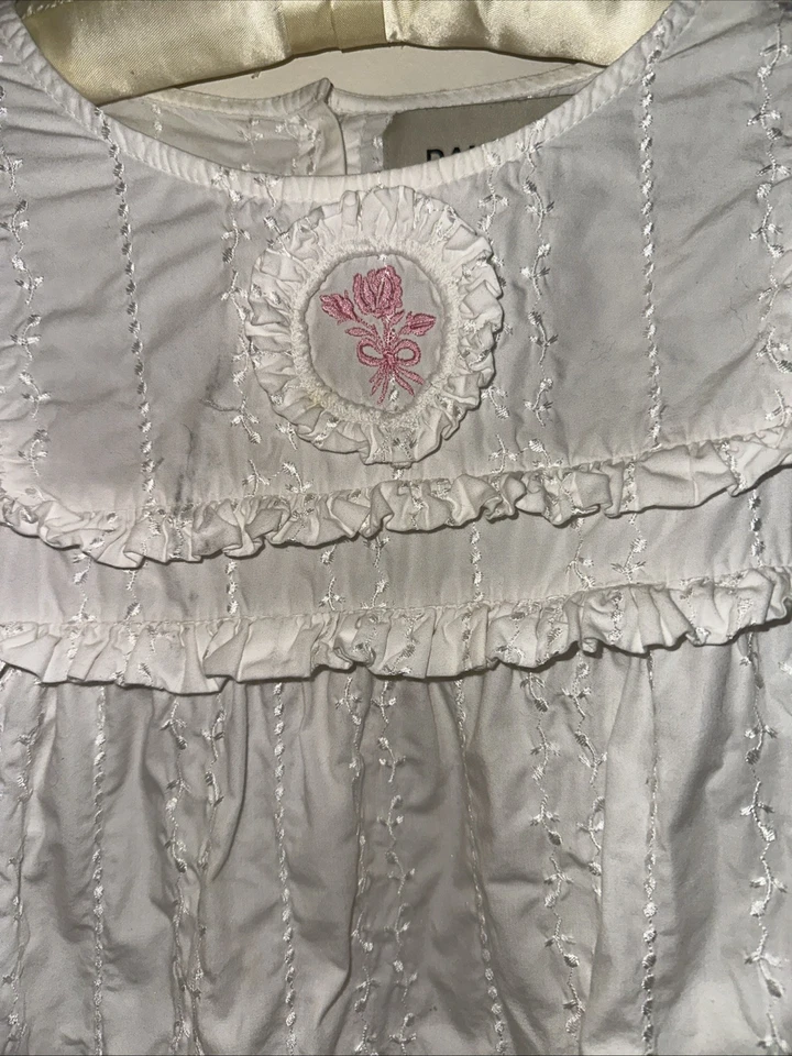 Damson Madder Top Women's Casual White Cotton Blouse Embroidered Feminine 16 18 - Image 2 of 4