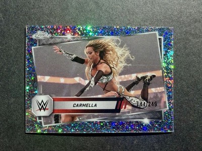 2025 Topps Chrome WWE Carmella Mini Diamond Refraftor /299 #145 RAW