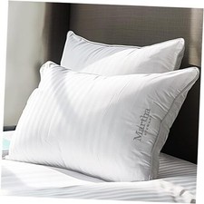 Hotel Collection Pillow 500 Thread Count Damask Queen Size Set of 2 White