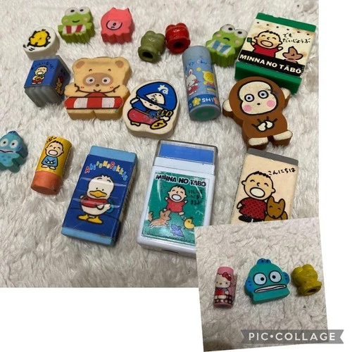 Sanrio Vintage Eraser Taabo Keroppi Monchiki Ahiru no Peckle from japan