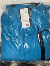New Light Blue Teal Color Size Large Jacket With Hoodie Women’s Jacket Coat NWT
