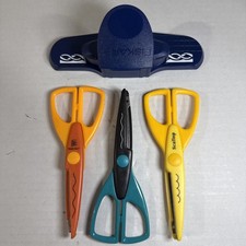 Fiskars Border Punch  3 Pair Of Craft Scrapbooking Shaping Scissors