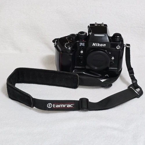 VTG Nikon F4S 35mm SLR Film Camera w/ MB-21 Grip & Nikon BF-1B Body Cap