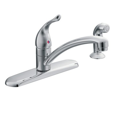 Moen 67430 Chateau Einhand-Küchenarmatur mit Seitenbrause, chrom