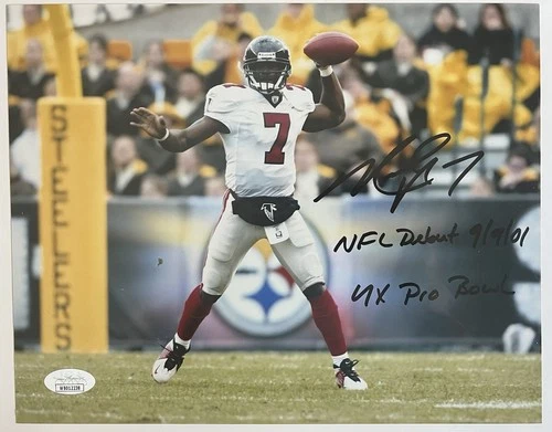 Michael Vick Signed 8x10 Photo JSA COA Atlanta Falcons Inscription