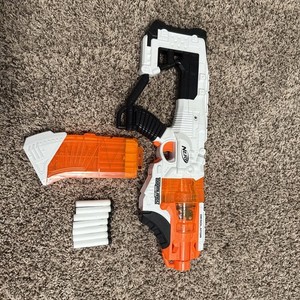 Nerf Desolator Doomlands Impact Zone Toy Gun Blaster w/7 Soft Darts & Clip Works