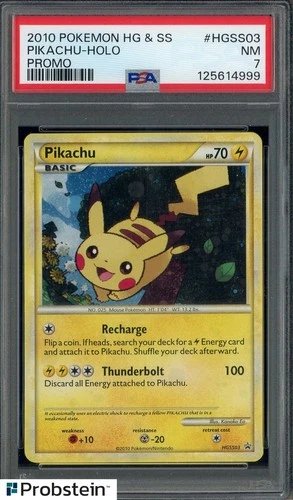 2010 Pokemon HG & SS #HGSS03 Promo Pikachu Holo PSA 7 NM