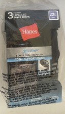 Mens 3 Pack Hanes X-Temp Support Pouch Tagless Long Leg Boxer Briefs 2XL
