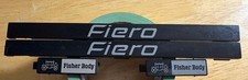 84-88 Fiero Se Gt Fisher Body Interior Door Step Sill Emblem Pair 84-88 Fiero Se Gt Fisher Body Interior Door Step Sill Emblem Pair